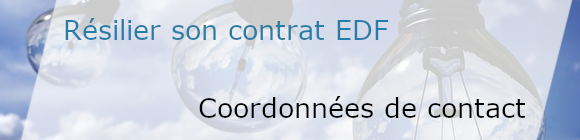 coordonnées pour contacter EDF