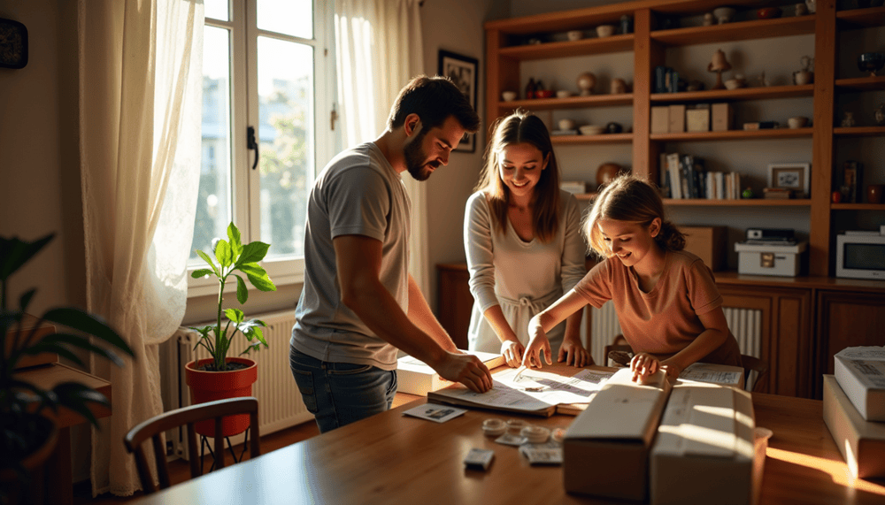 famille organisant son déménagement vers Marrakech