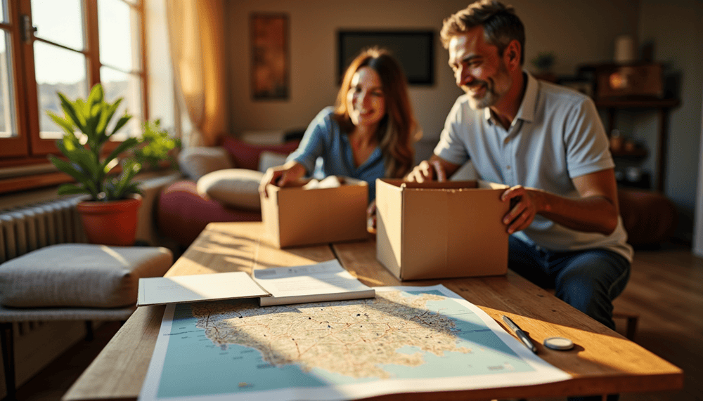 couple s'occupant des formalités pour un déménagement à Marrakech